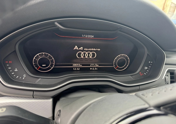Audi A4 cena 114000 przebieg: 39000, rok produkcji 2019 z Nysa małe 379